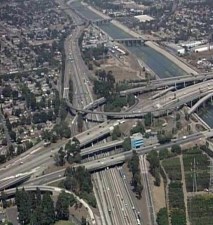 The 710 Freeway at the 91 Freeway - photo via Metro presentation