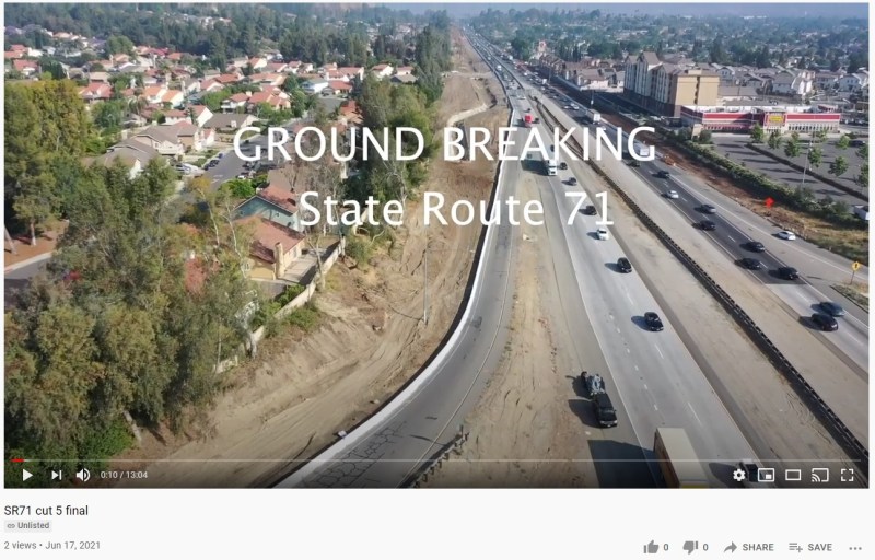 Capture from Caltrans and Metro's 71 Freeway groundbreaking video