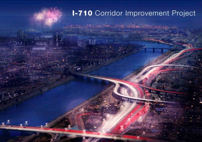 GCCOG 710 Freeway presentation cover image. Fireworks are illegal in Long Beach - and so is (according to the EPA) the current Metro plan to widen the 710.