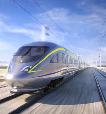 High-speed rail train rendering - via CAHSRA
