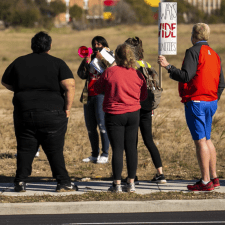 A community walk organized by the organization Stop TxDOT I-45 which toured historic sections of town that stand to be destroyed by Houston’s proposed I-45 expansion. Photo: Anni Mulligan for the Houston Chronicle