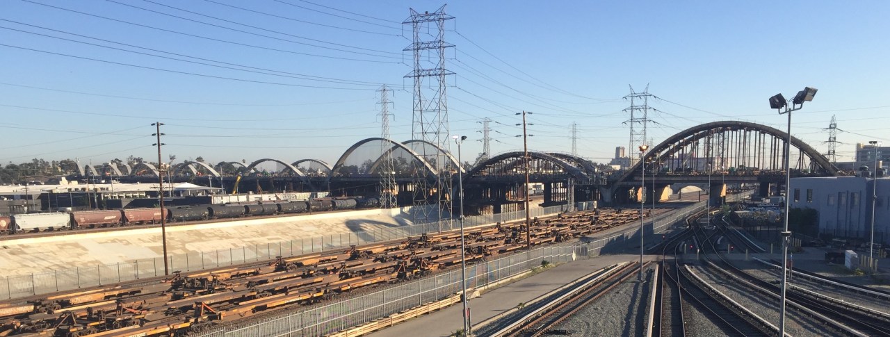 View of the 6th Street Viaduct from the 4th Street Viaduct