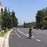 Some southland bike lanes drop out of projects unexpectedly. Forest Lawn Drive bike lanes photo by Joe Linton/Streetsblog L.A.