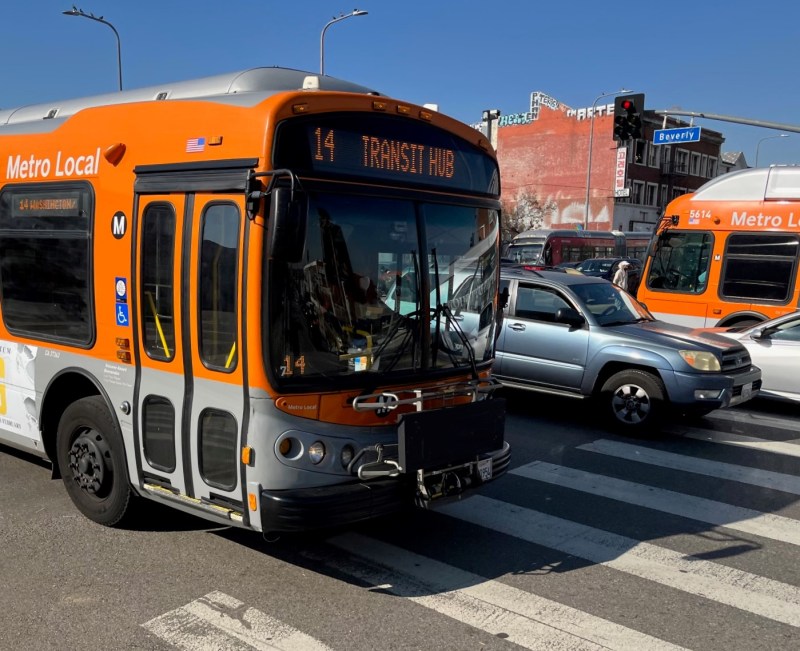 Metro buses. Photo by Joe Linton/Streetsblog L.A.