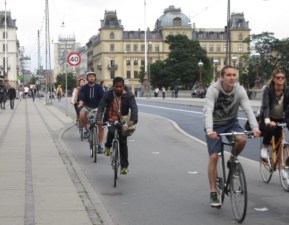 Copenhagen's Nørrebrogade, said to be the busiest bike street in the Western World