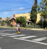 New crosswalks in East Hollywood. Photos by Joe Linton/Streetsblog L.A.