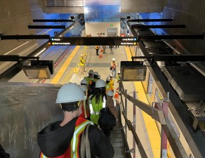 Nearly complete new Metro Regional Connector Grand Avenue Station - photos by Joe Linton/Streetsblog L.A.