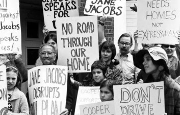 A protest against the Lower Manhattan Expressway, 1968