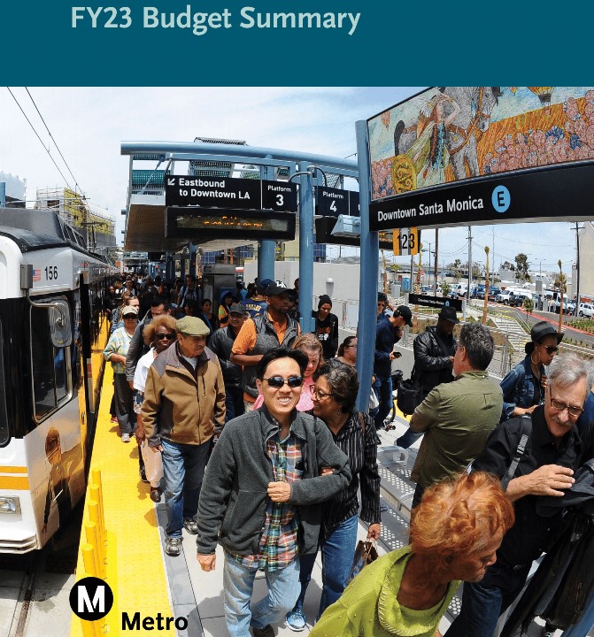 Metro's glossy FY23 Budget Summary