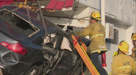 Just last week, a car jumped the sidewalk and slammed into a restaurant in the Westlake community. Image and more via KTLA : https://ktla.com/news/local-news/something-out-of-the-movies-car-flies-into-westlake-tommys-sending-driver-to-hospital-and-damaging-multiple-parked-cars/