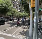 Barcelona is a great place to get around on foot, bike, and transit. Photos by Joe Linton/Streetsblog