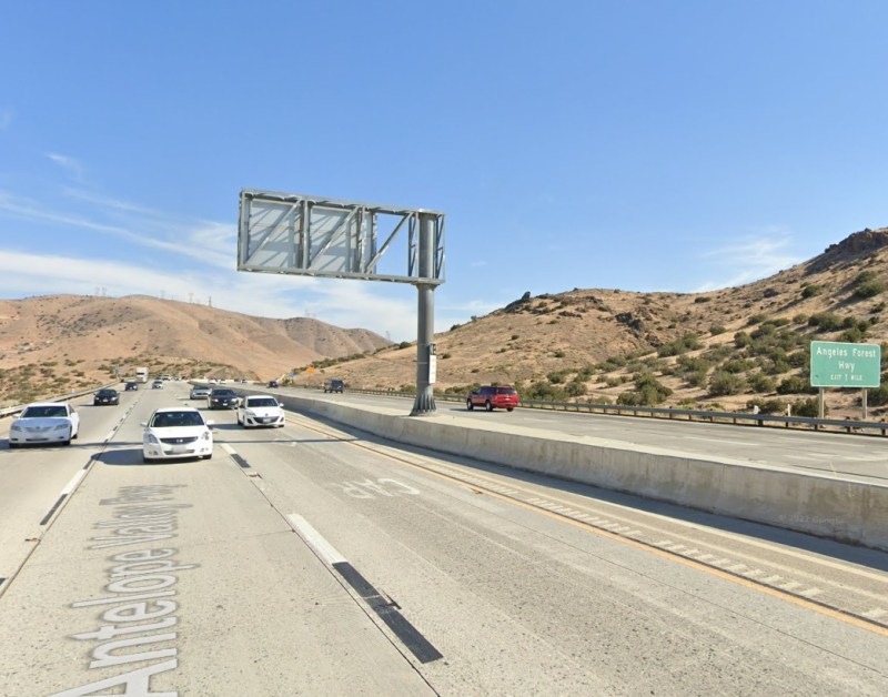 The 14 Freeway south of Palmdale - via Google Street View