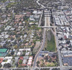 Pasadena could use Metro funds to remove/relocate  freeway on/off-ramps in the relinquished North 710 Freeway stub. Photo via city of Pasadena